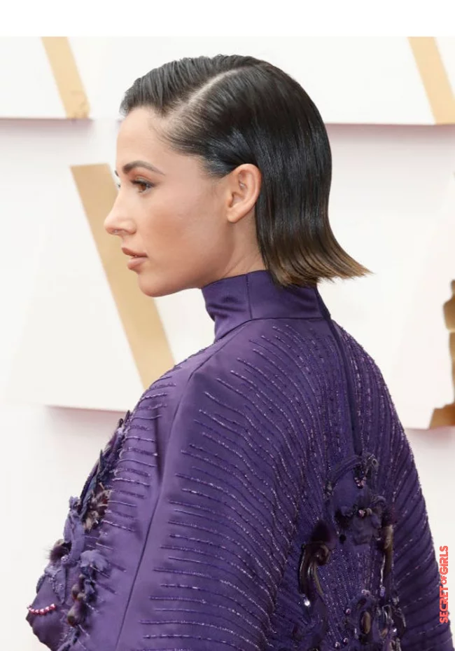 Naomi Scott: Sleeky blunt bob with side parting | Oscar 2022: We Want to Recreate These Oscar Looks Right Now!