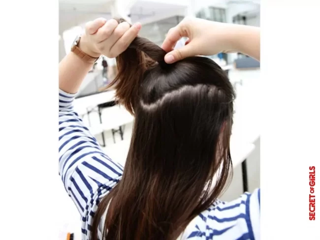 Step 3 for the half bun | Hairstyle instructions for the half bun