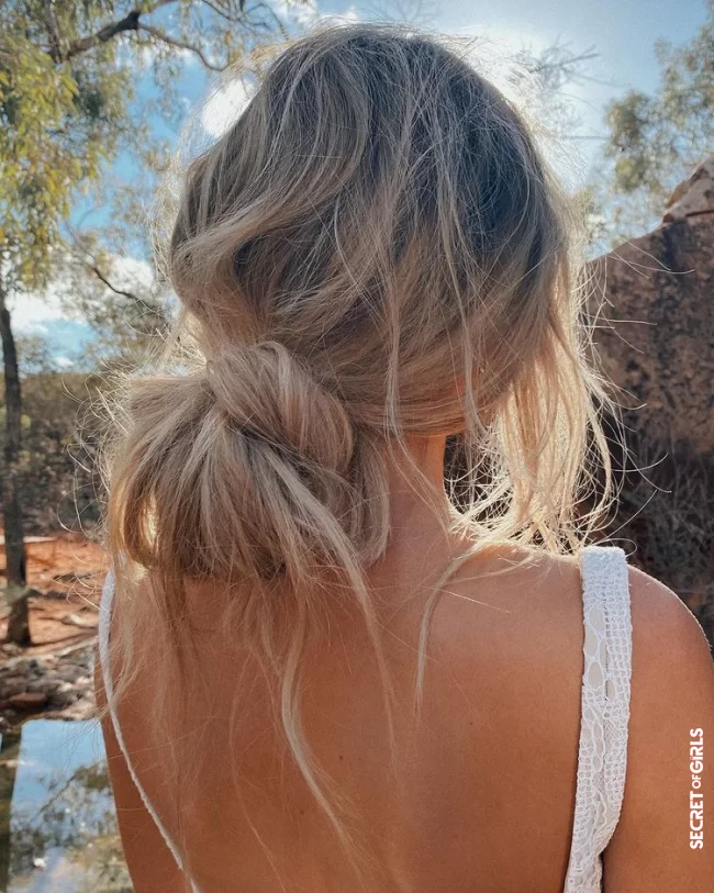 The cord knot bun is the most beautiful (and simplest) hairstyle trend in summer | Hairstyle Trend: The Cord Knot Bun is The Coolest Bun in Summer