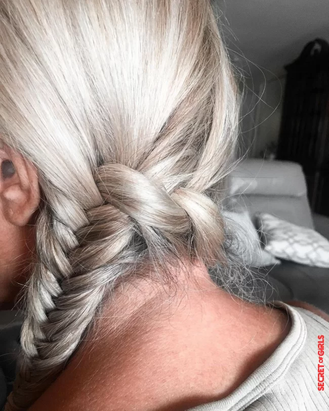 Double braid | 8 perfect braids to enhance your gray hair