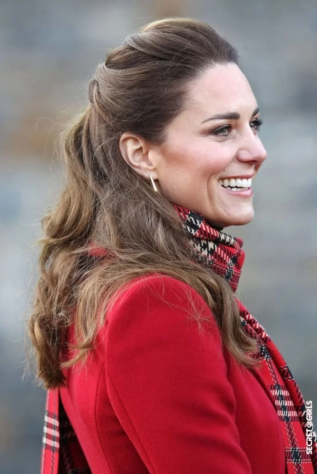 Half ponytail | Kate Middleton, back on her most beautiful hairstyles