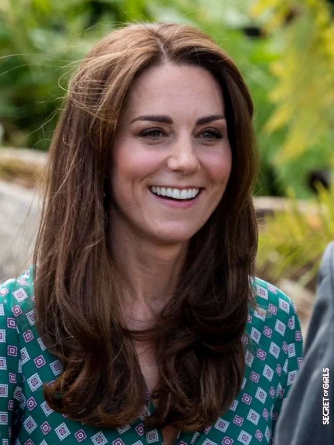 Kate Middleton au naturel with long, straight hair in June 2019 | Kate Middleton, back on her most beautiful hairstyles