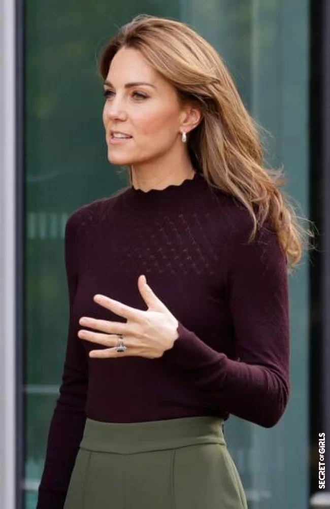 Kate Middleton hot with a honey balayage and shorter locks that frame her face on October 9, 2019 | Kate Middleton, back on her most beautiful hairstyles