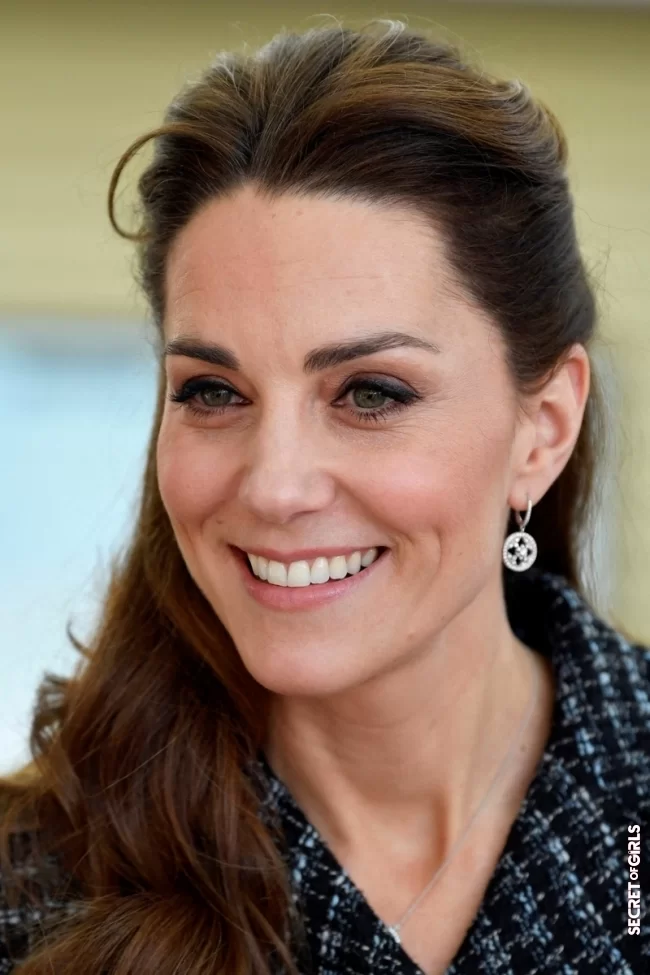 Kate Middleton in a half ponytail on January 28, 2020 | Kate Middleton, back on her most beautiful hairstyles