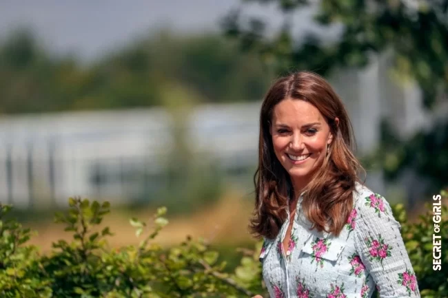 Natural and tanned Kate Middleton with loose hair, auburn highlights on September 10, 2019 | Kate Middleton, back on her most beautiful hairstyles