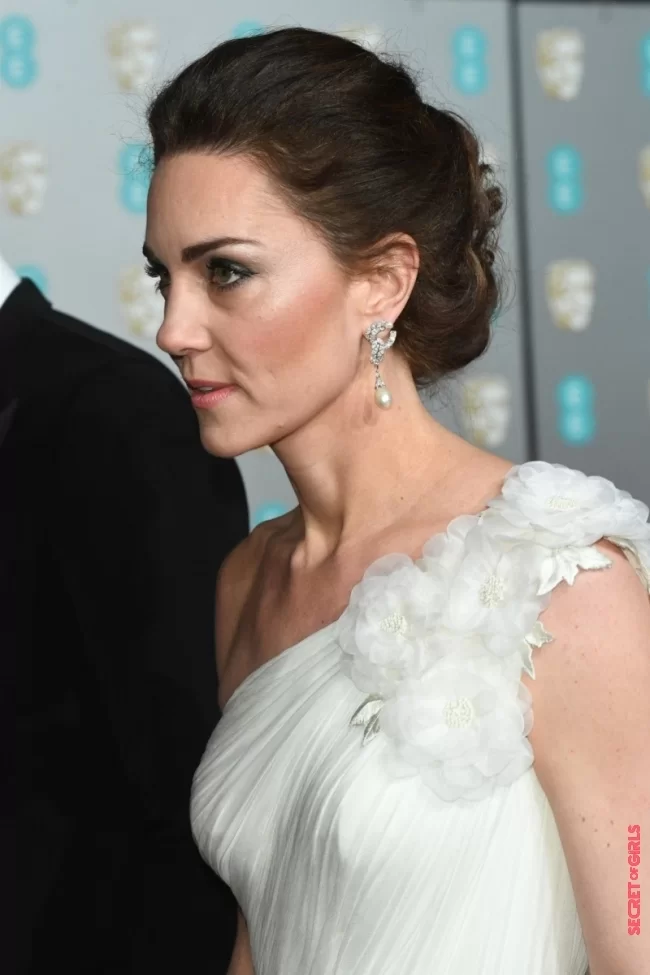 Kate Middleton: An ultra-chic bun for the Bafta party, February 10, 2019 | Kate Middleton, back on her most beautiful hairstyles
