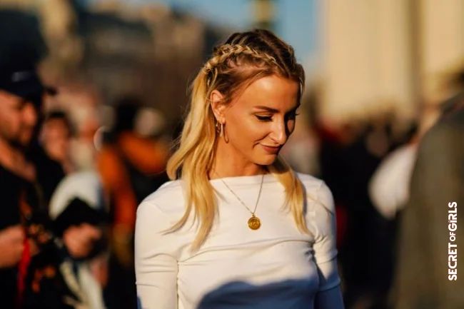 Half braid with loose ends | 5 Braids Ideas To Do In The Morning Express
