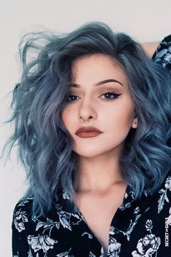 Faded denim | Coolest Pastel Hair Colors To Try This Spring