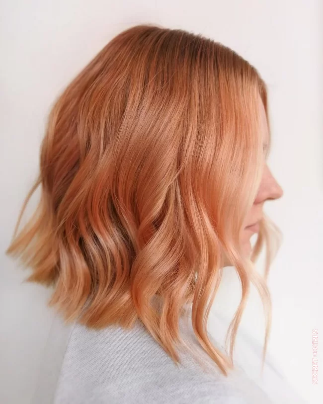 Golden peach | Coolest Pastel Hair Colors To Try This Spring