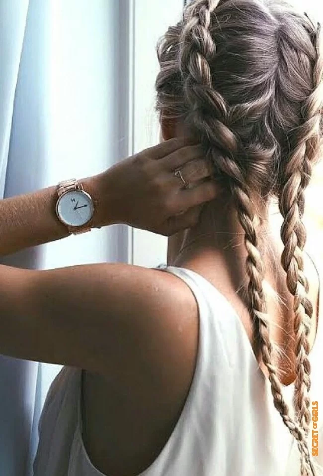 1. Beautiful despite unwashed hair with the `Dutch Braid` | These hairstyles will help with oily hair