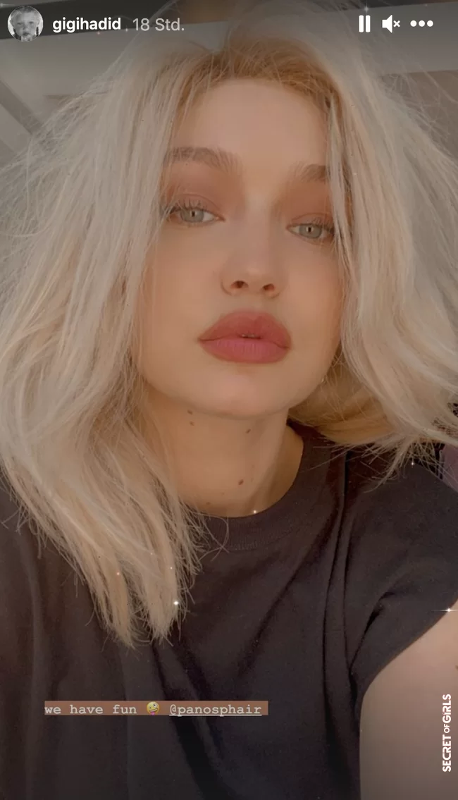 New hairstyle for Gigi Hadid - a bob in platinum blonde looks really good on her | Gigi Hadid With A New Hairstyle: Her Platinum Blonde Like Marylin Monroe Looks So Good