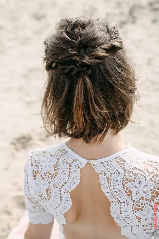 A braided hairstyle | Wedding: Bohemian Bridal Hairstyles Spotted On Pinterest