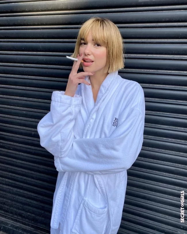 Surprise: Dua Lipa gives the most popular hairstyle trend from last year a hip update | Bob with bangs: Dua Lipa proves that the hairstyle trend will stay in 2021