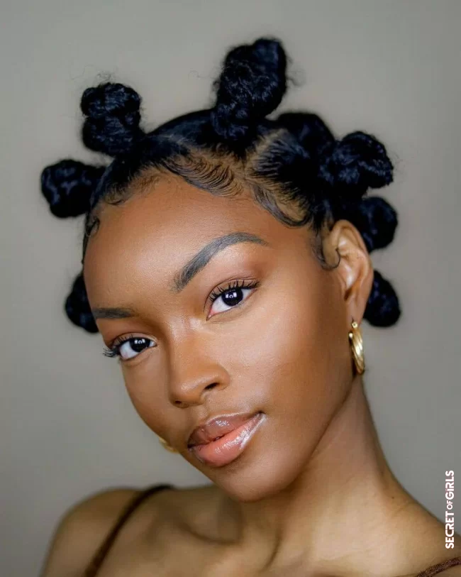 Pretty Bantu knots | Hairstyle Trend: 12 Perfect Haircuts For Bridesmaids With Afro Hair
