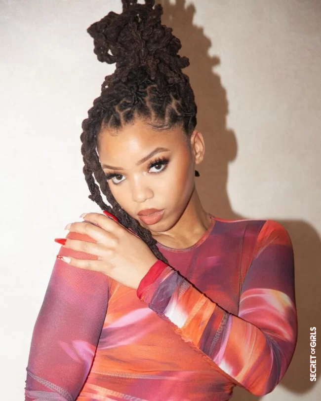 Locs twisted in a ponytail | Hairstyle Trend: 12 Perfect Haircuts For Bridesmaids With Afro Hair