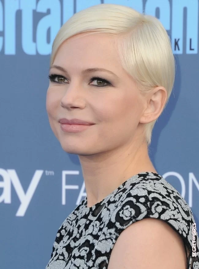 Michelle Williams proves even round faces can afford the short haircut | 30 hairstyles that slim the face