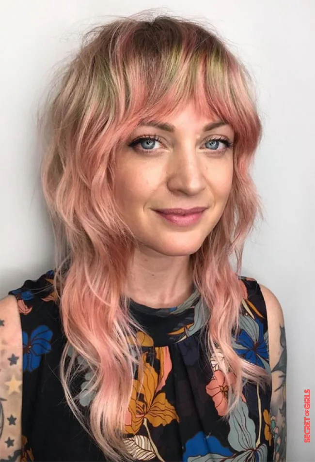 A pink shaded wolf cut | Wolf Cut: How To Wear This Season's Trendiest Hairstyle Without Turning Emo?