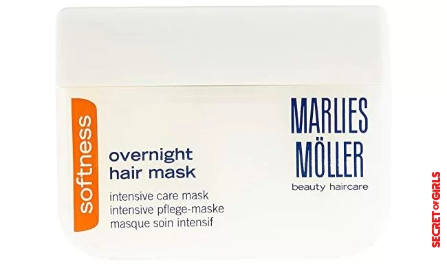 Our favorite is this hair treatment for the night by Marlies M&ouml;ller: | Healthy And Shiny Hair: Best Hair Mask For Your Hair Type