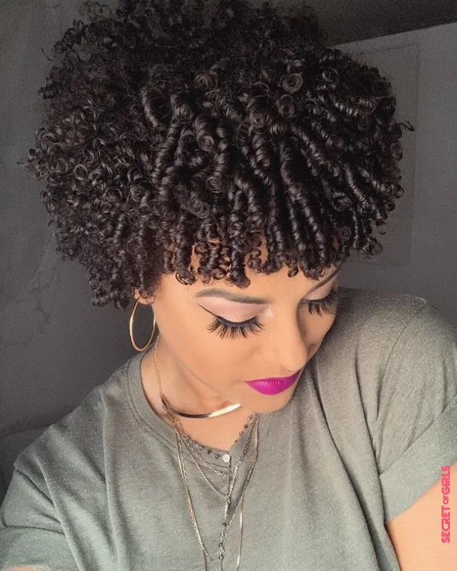 Short afro cut | 35 Hairstyle Ideas For A Round Face And Thick Hair
