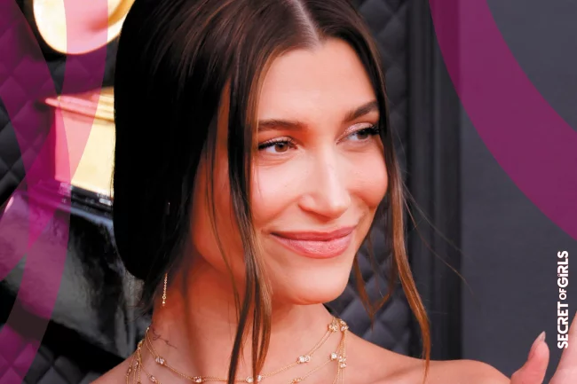 Hailey Bieber sets Trend Hair Color at the Grammys 2022 with Cappuccino Brown