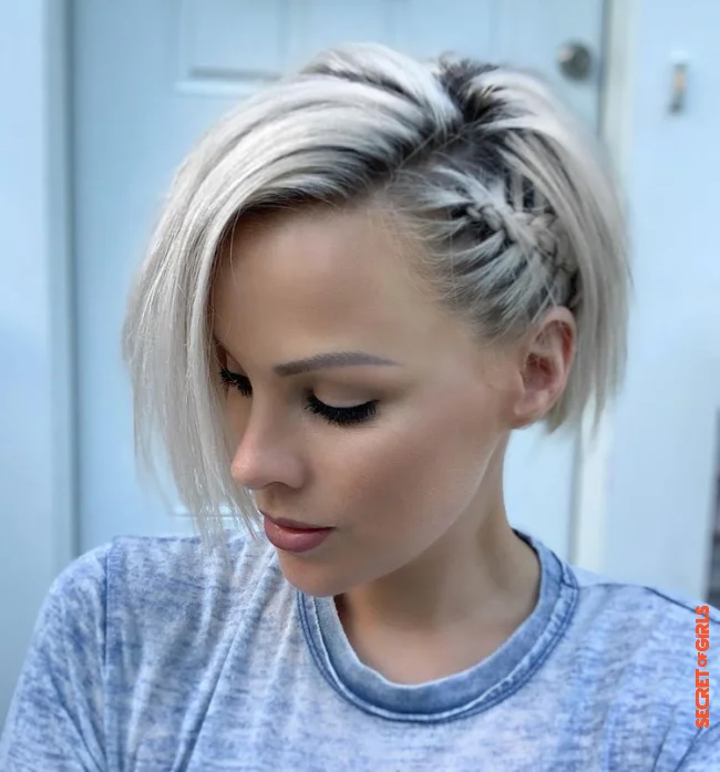 Short bob with a braid | Bob Hairstyles That Will Delight Us In 2022 With Real Features