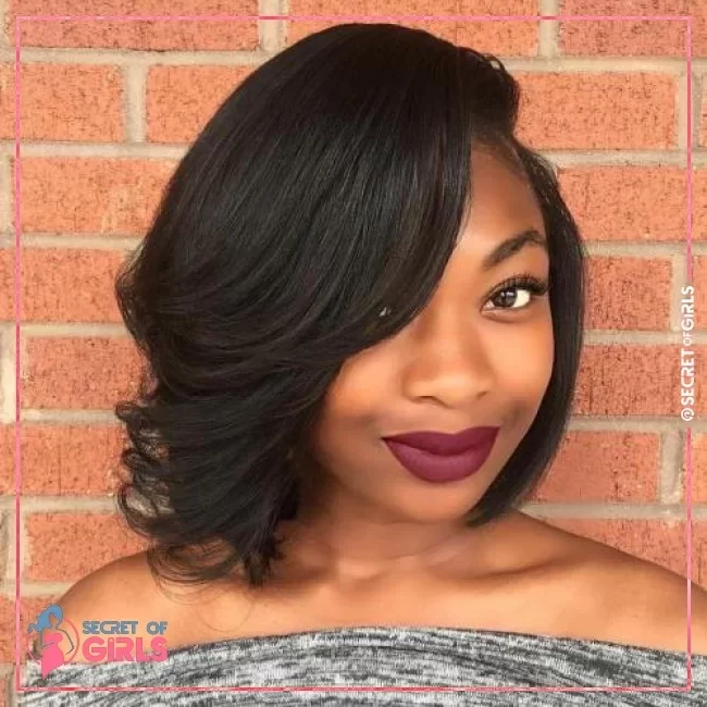 34. Feathered Bangs   Sew In Bob | 75 Sew In Bob Hairstyles To Give You New Looks