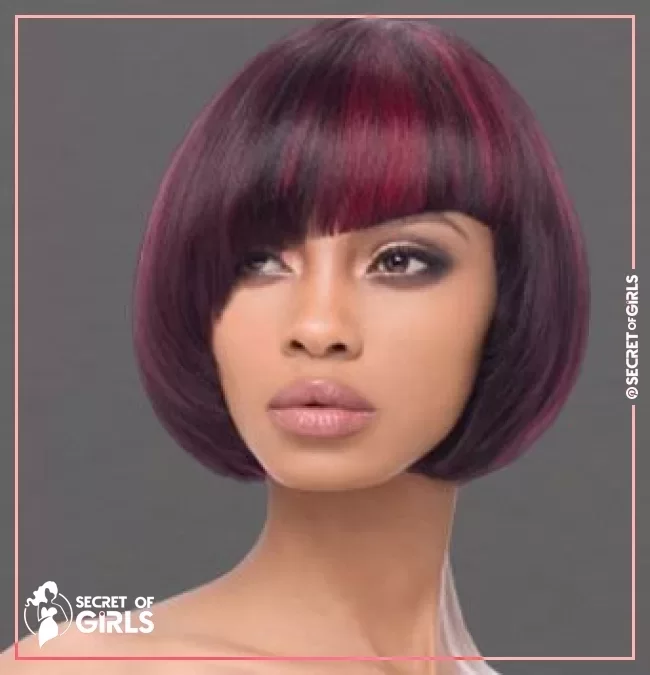 27. Burgundy Bob Sew In | 75 Sew In Bob Hairstyles To Give You New Looks