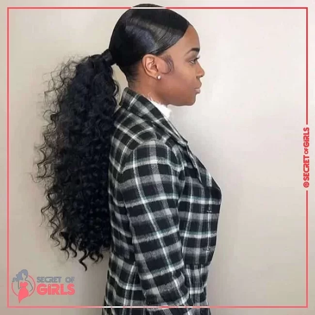 Low Ponytail with More Fullness | 30 Stunning Ponytail Hairstyles for Black Women
