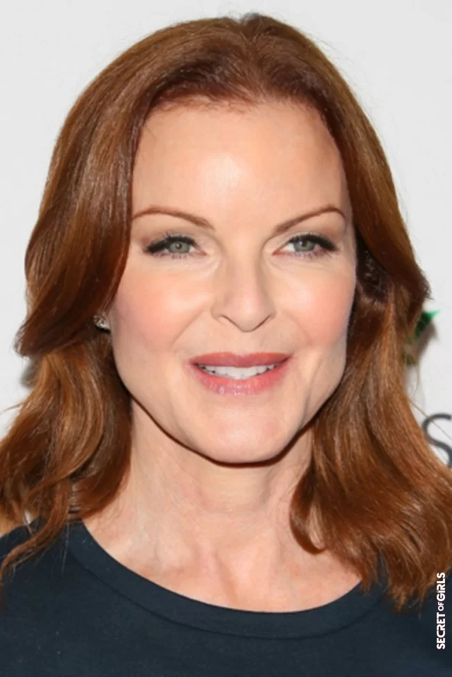 Marcia Cross's chestnut red | Fall for the "copper hair", the new trendy hair color this winter