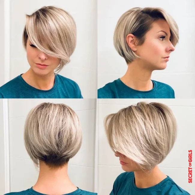 Bob with a short nape and long bangs | Bob With A Short Neck: 5 Ways To Wear The Trend Hairstyle 2022!