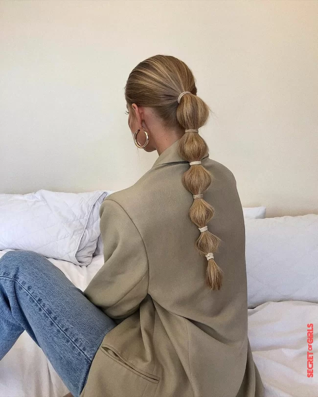 A degraded bubble braid | Bubble Braid: How To Pimp This Trendy Hairstyle According To Pinterest