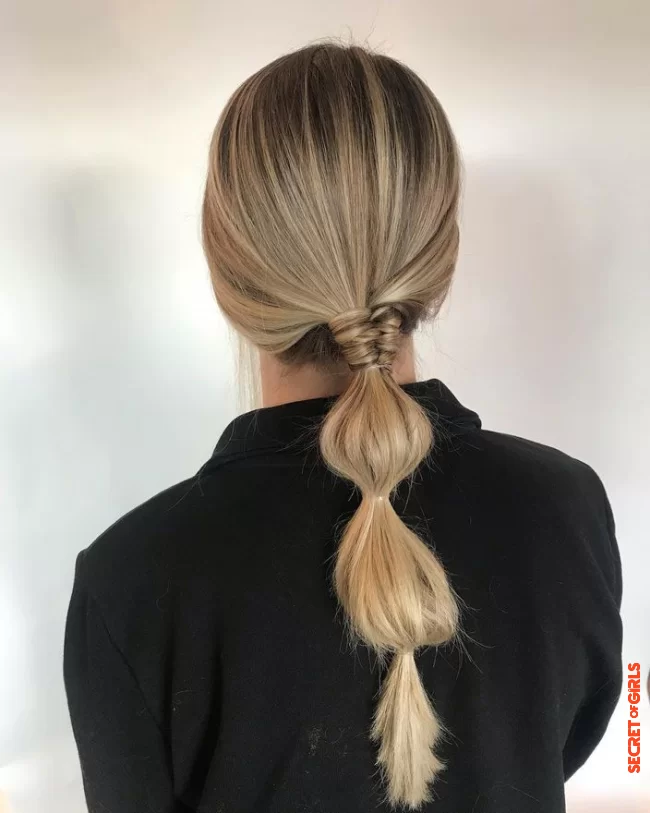 An artistic bubble braid | Bubble Braid: How To Pimp This Trendy Hairstyle According To Pinterest