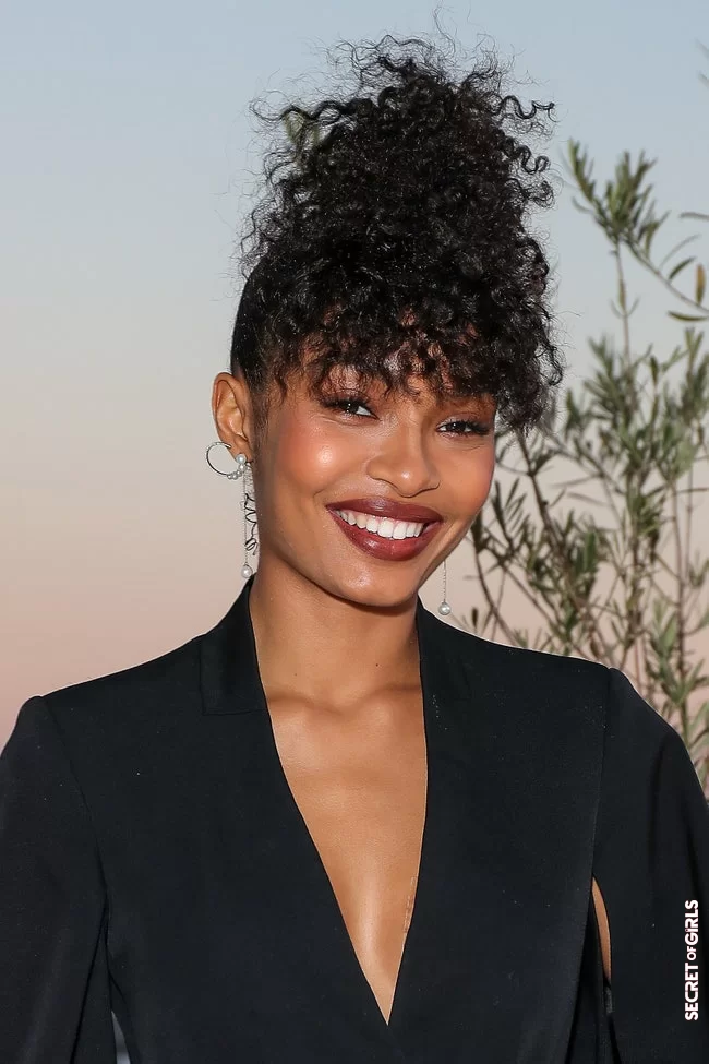 Yara Shahidi | Curtain bangs: 10 stars show how we are now styling the pony trend