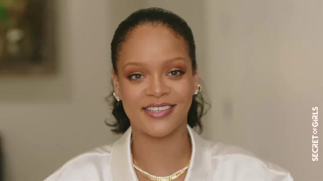 Rihanna with a small wavy bob that she often ties up in a ponytail on July 31, 2020. | Rihanna's All Hairstyles So Far - Discover Rihanna's Hair Evolution