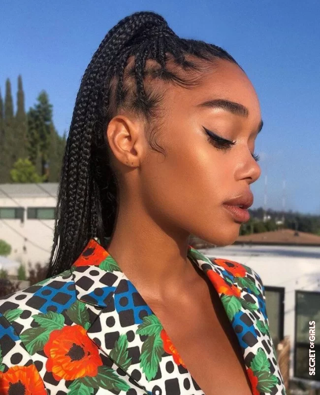 `Knotless braid` ponytail | 30 Ultra Stylish Ways To Wear A Ponytail This Summer