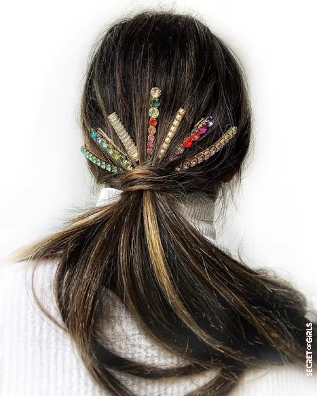 Rainbow ponytail | 30 Ultra Stylish Ways To Wear A Ponytail This Summer