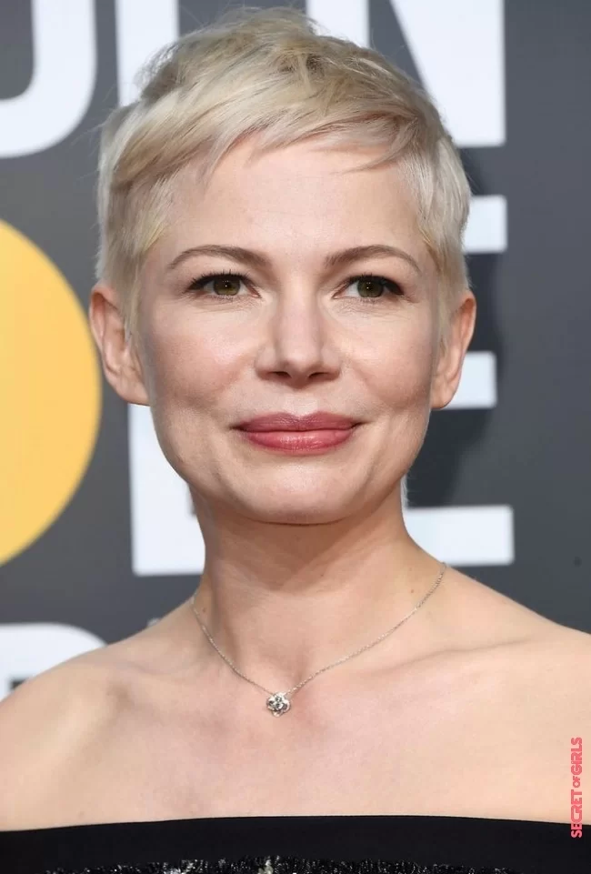 Michelle Williams | The most beautiful celebrity hairstyles to adopt for round faces