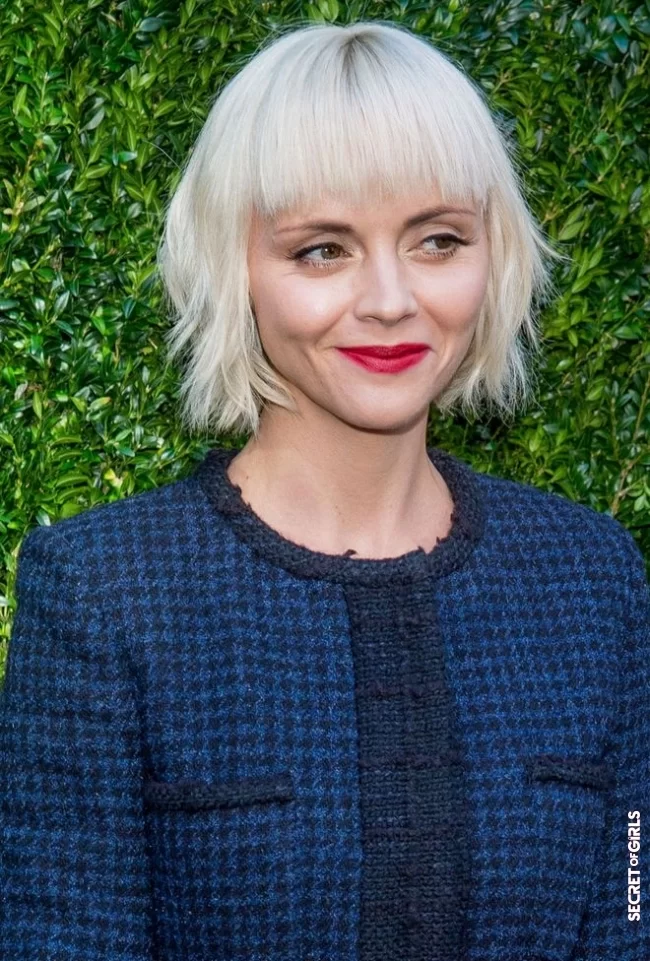 Christina Ricci | The most beautiful celebrity hairstyles to adopt for round faces
