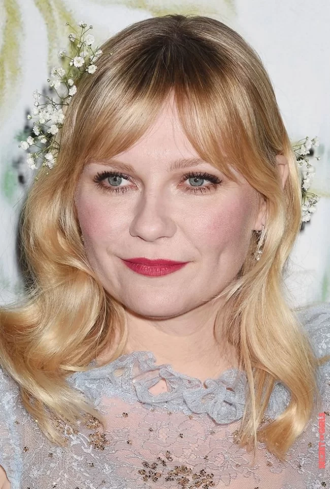 Kirsten Dunst | The most beautiful celebrity hairstyles to adopt for round faces