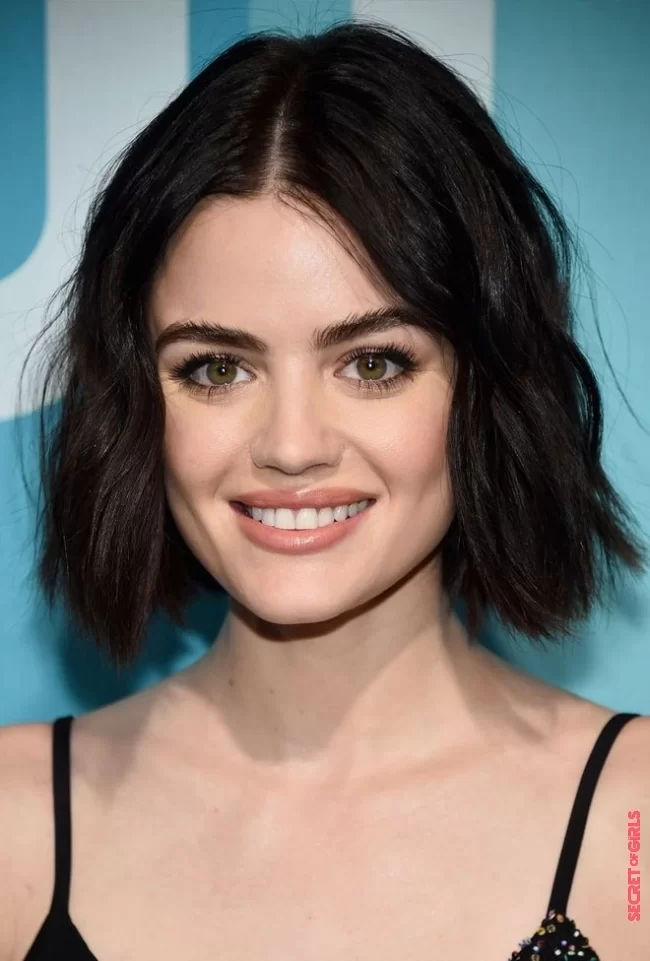 Lucy Hale | The most beautiful celebrity hairstyles to adopt for round faces