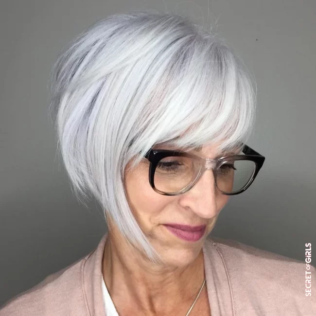 Short-cut bob with side-swept bangs | Smart Short Hairstyles for Women Over 50 That will Contribute to A Fresh & Modern Look!