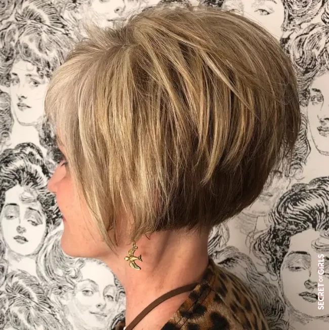 Short flippy bob gives a younger look | Smart Short Hairstyles for Women Over 50 That will Contribute to A Fresh & Modern Look!