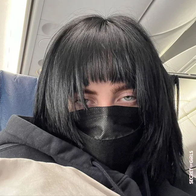 Billie Eilish Surprises With Micro Bangs And Black Hair