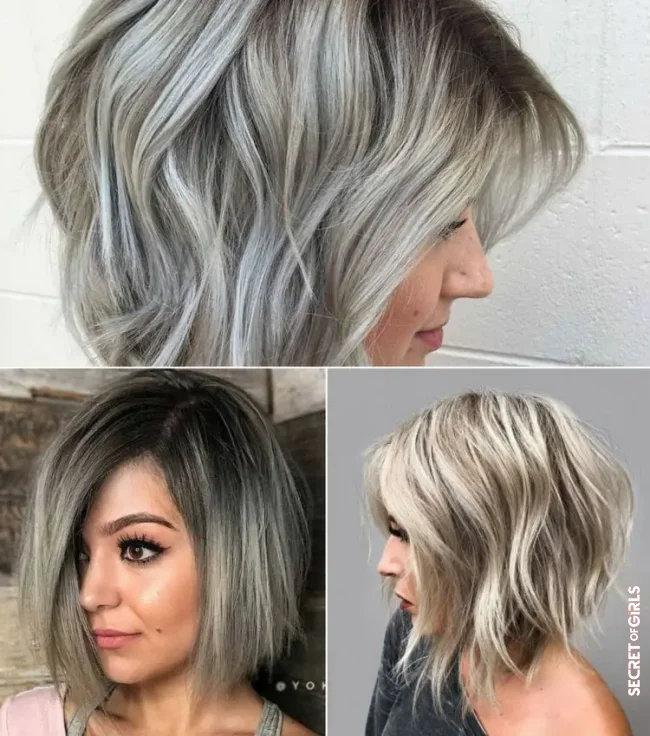 Silvery-beautiful for blonde or brunette | Bob Balayage 2023: Special Hair Trend That Combines Two Favorites And Lets The Hair Shine