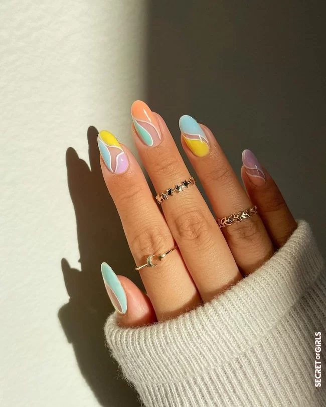 Nail Art: 1970s Swirls by Amy Le | Nail Art Trends Of The Summer - Explained By The Hottest Nail Designers: From New York and L.A.