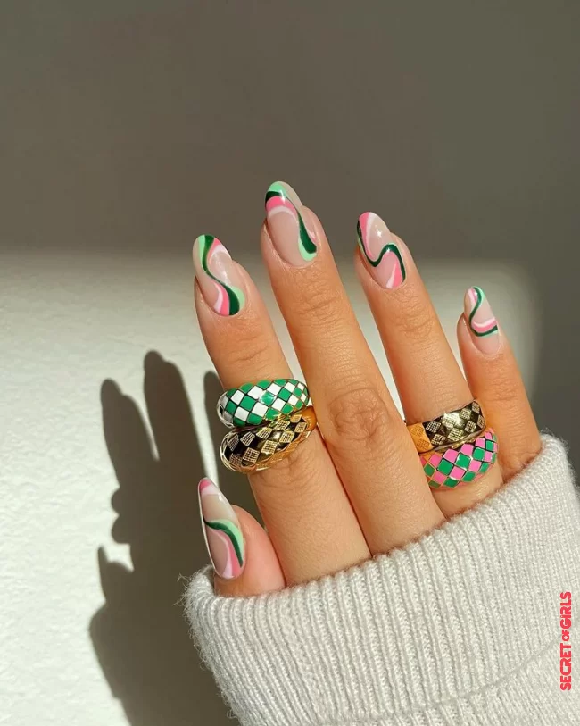 Nail Art: 1970s Swirls by Amy Le | Nail Art Trends Of The Summer - Explained By The Hottest Nail Designers: From New York and L.A.