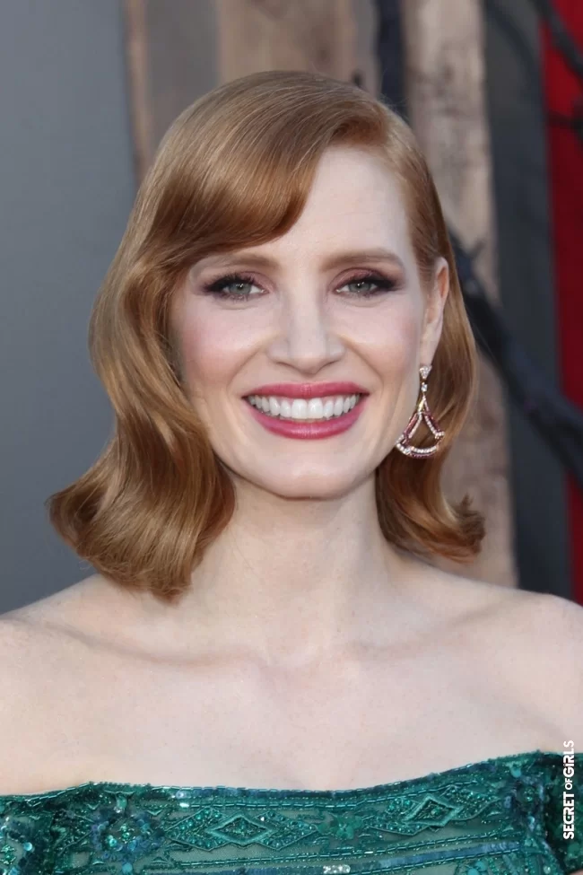Jessica Chastain's ashy red | Like Audrey Fleurot, 30 ways to have red hair in 2023