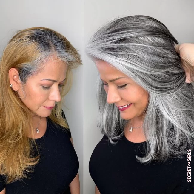 Pepper and salt look harmonized | 10 Stunning Hair Transitions That Celebrate Gray Hair!