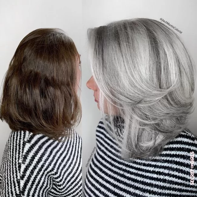 Transition to a gray full of nuances | 10 Stunning Hair Transitions That Celebrate Gray Hair!