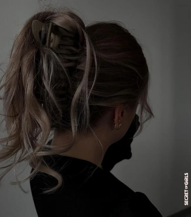 High ponytail with a hair clip | Hairstyles With Hair Clips: 5 Easy and Quick Variations for Every Hair Length with Wow Effect